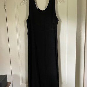 Cut Loose Long Black Linen Sleeveless Dress